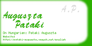 auguszta pataki business card